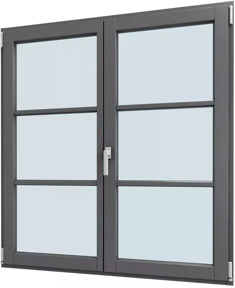 Fenêtre sur mesure en pin brun à paris