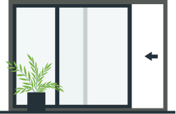 Baie coulissante 2 vantaux